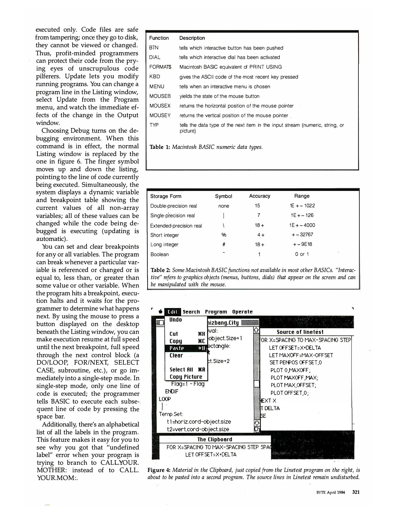 Macintosh BASIC BYTE April 1984 — page 4