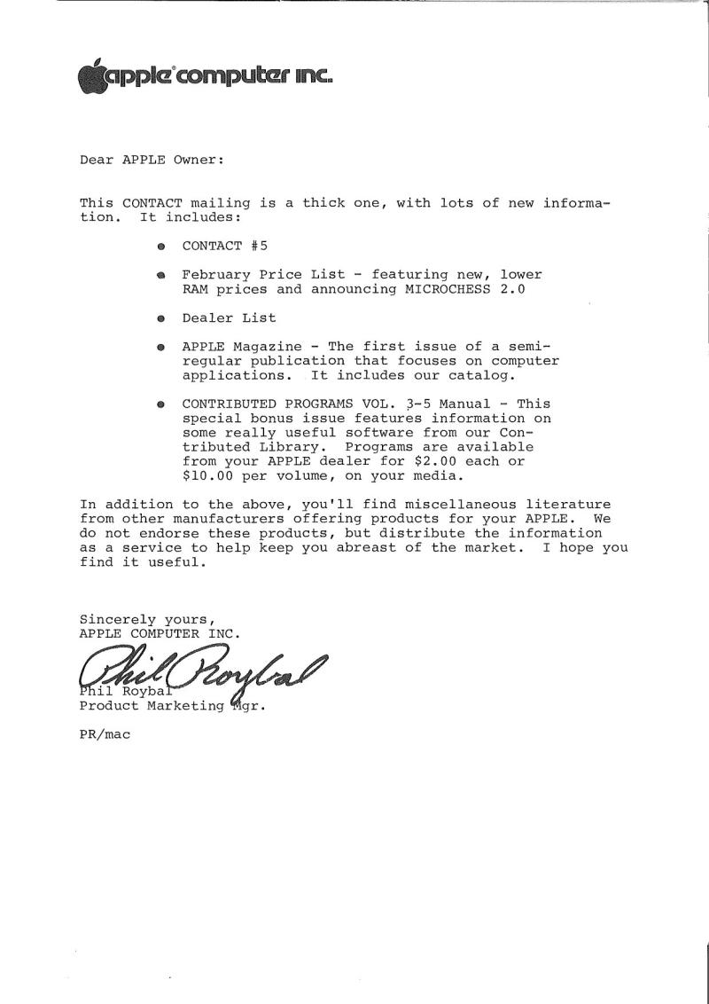 apple contact v5 197906 letter — page 1