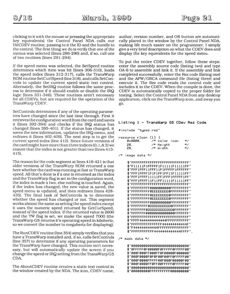 816 Vol 1 No 01 MAR 1990 — page 21