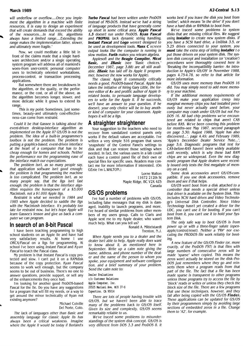 A2 Central 1989 03 March 1989 Vol 5 No 2 — page 5