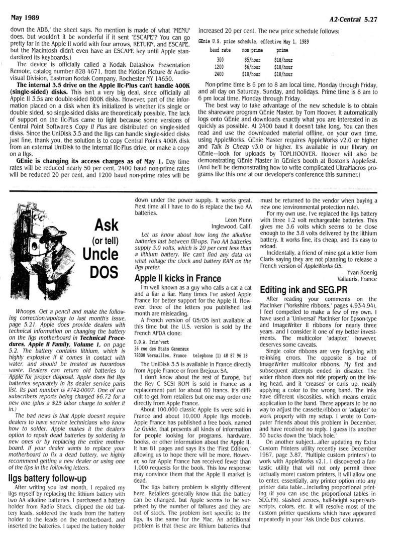 A2 Central 1989 05 May 1989 Vol 5 No 4 — page 3