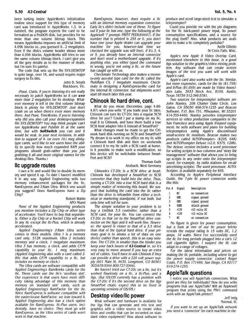 A2 Central 1989 05 May 1989 Vol 5 No 4 — page 6