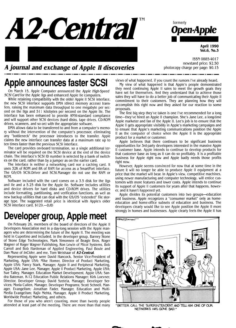 A2 Central 1990 04 April 1990 Vol 6 No 3 — page 1