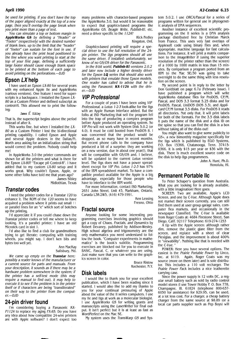 A2 Central 1990 04 April 1990 Vol 6 No 3 — page 7