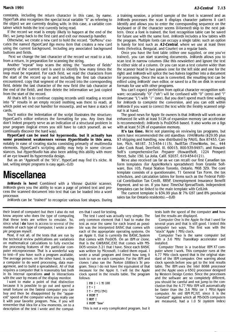 A2 Central 1991 03 March 1991 Vol 7 No 2 — page 5