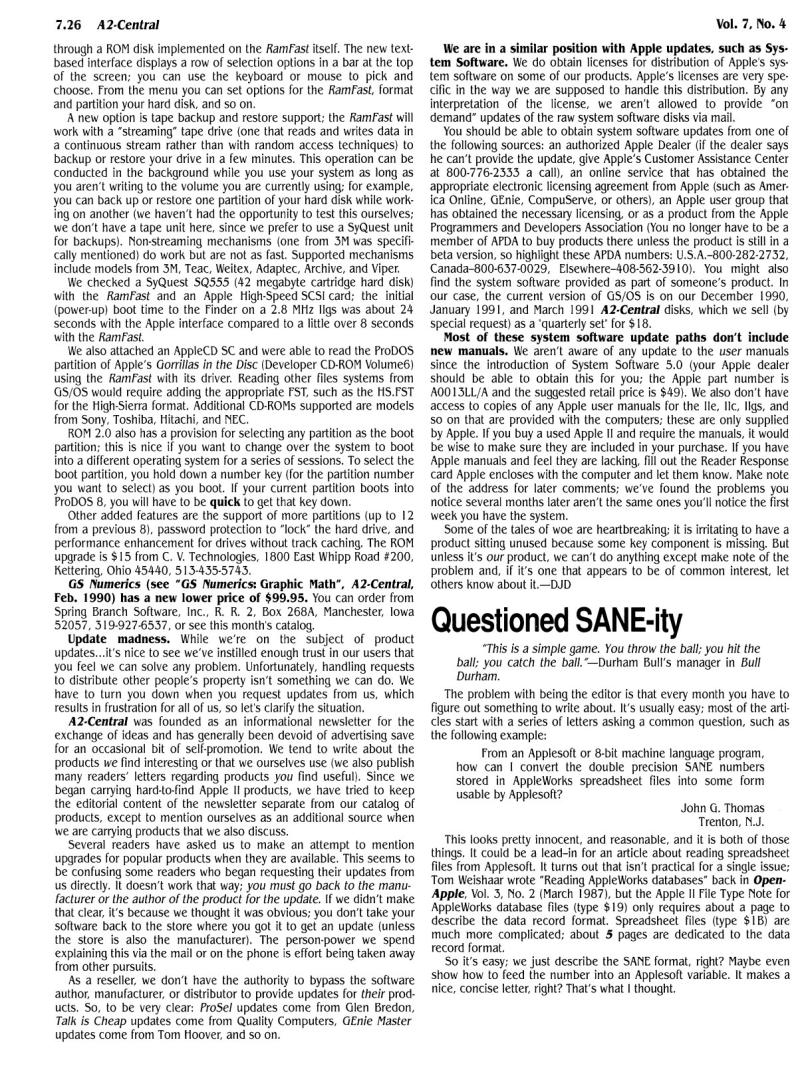 A2 Central 1991 05 May 1991 Vol 7 No 4 — page 2