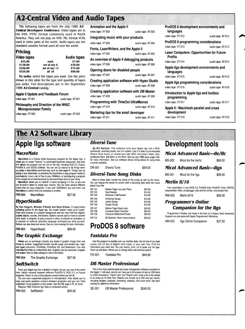 A2 Central Catalog 1989 11 November 1989 — page 2