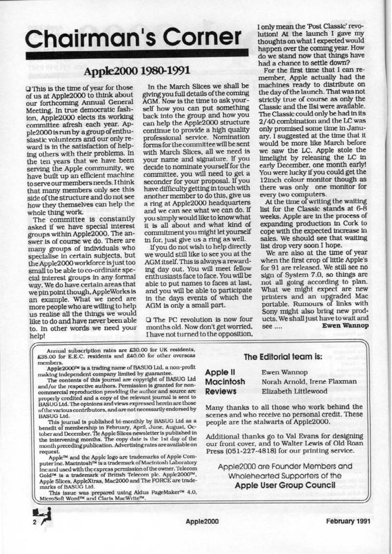 Apple 2000 Vol 6 No. 1 1991 02 BASUG GB — page 4