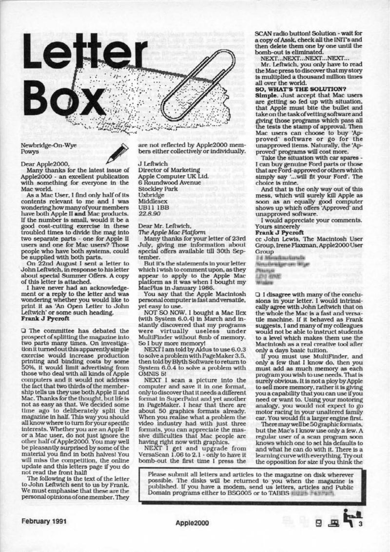 Apple 2000 Vol 6 No. 1 1991 02 BASUG GB — page 5