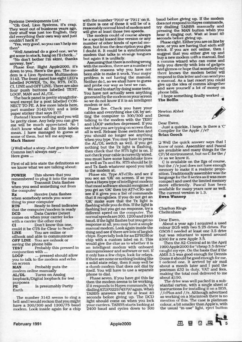 Apple 2000 Vol 6 No. 1 1991 02 BASUG GB — page 7