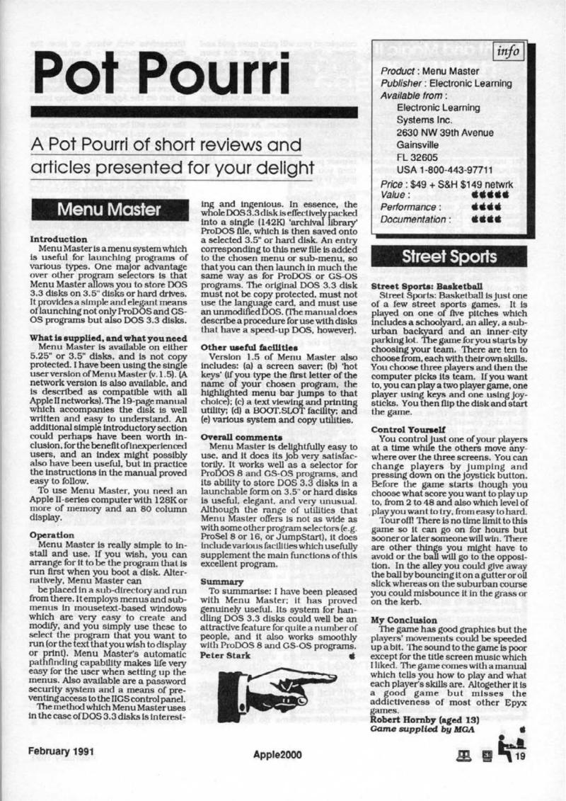 Apple 2000 Vol 6 No. 1 1991 02 BASUG GB — page 21