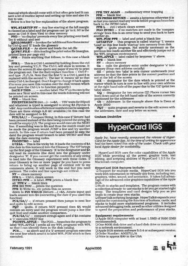 Apple 2000 Vol 6 No. 1 1991 02 BASUG GB — page 25