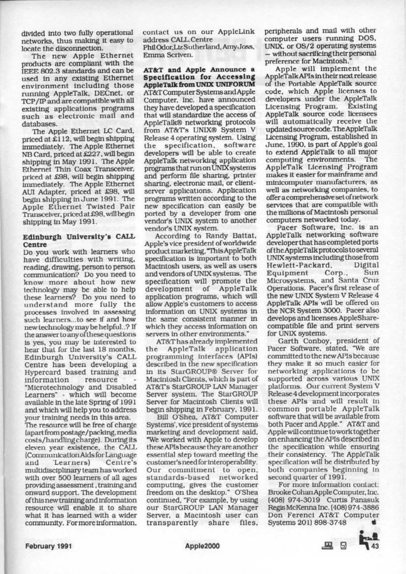 Apple 2000 Vol 6 No. 1 1991 02 BASUG GB — page 45