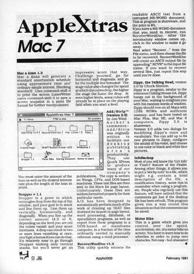 Apple 2000 Vol 6 No. 1 1991 02 BASUG GB — page 78