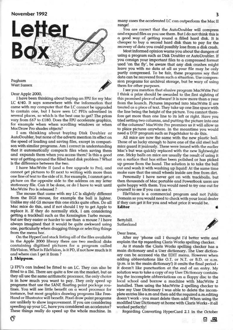 Apple 2000 Vol 7 No. 4 1992 11 BASUG GB — page 5