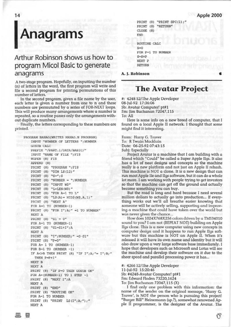 Apple 2000 Vol 7 No. 4 1992 11 BASUG GB — page 16