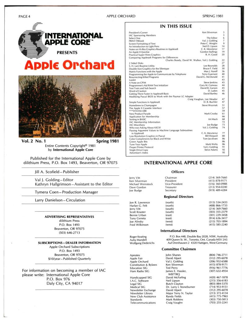 Apple Orchard v2n1 1981 Spring — page 6