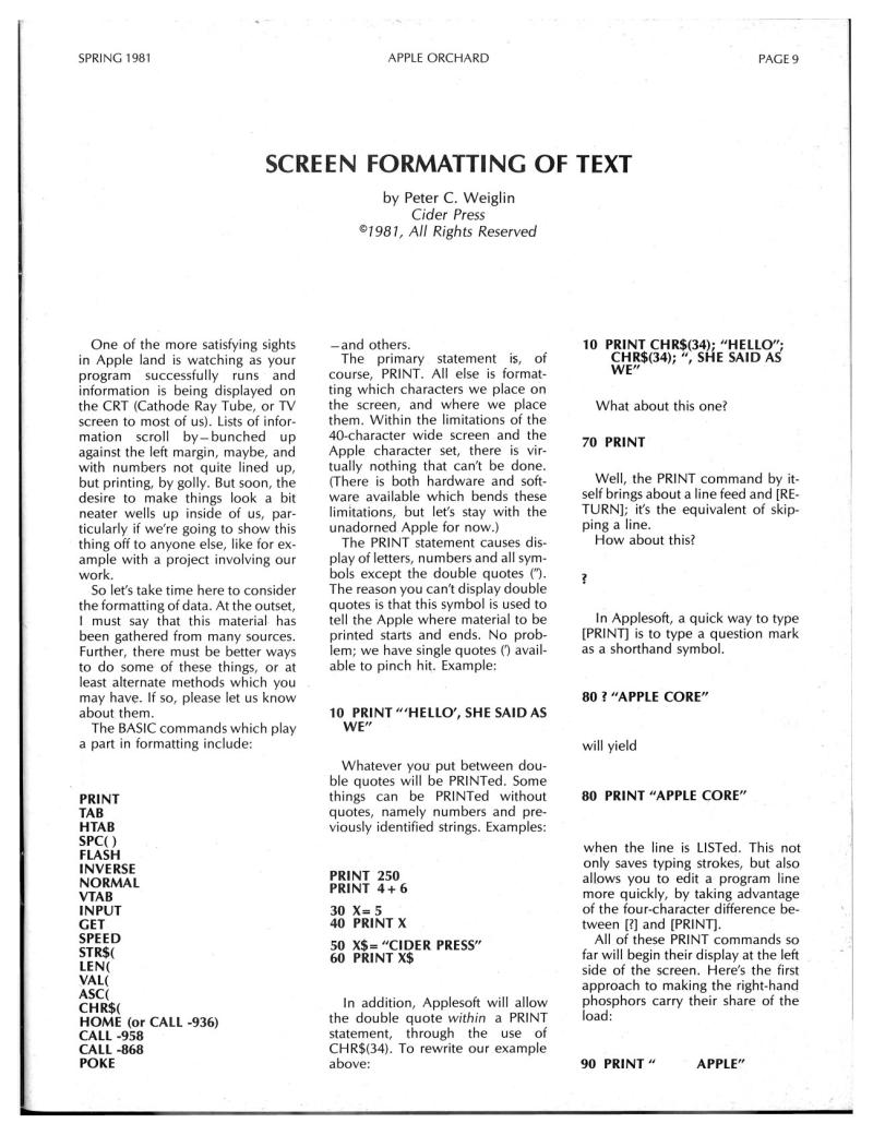 Apple Orchard v2n1 1981 Spring — page 11