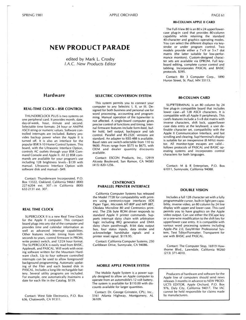 Apple Orchard v2n1 1981 Spring — page 63