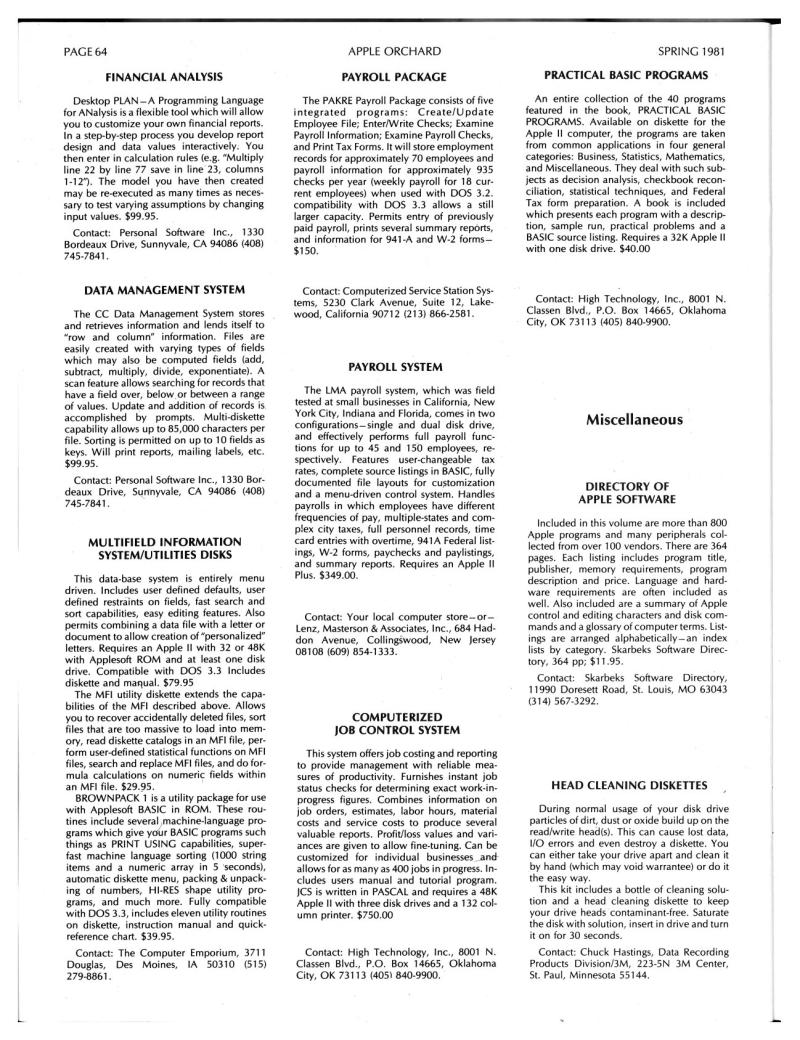 Apple Orchard v2n1 1981 Spring — page 66