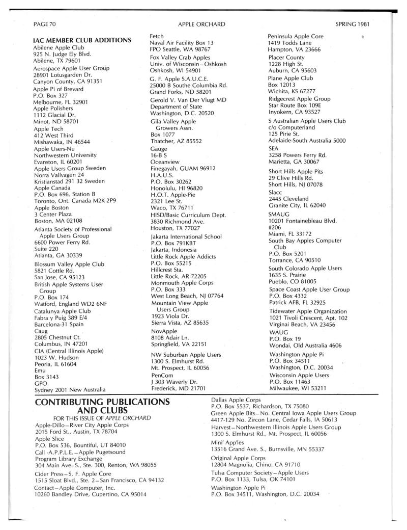 Apple Orchard v2n1 1981 Spring — page 72