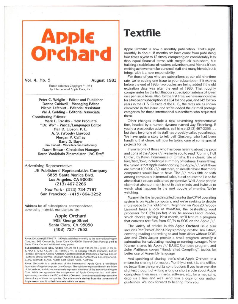 Apple Orchard v4n5 1983 Aug — page 6