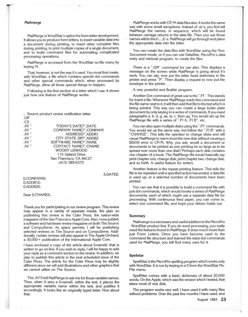 Apple Orchard v4n5 1983 Aug — page 27