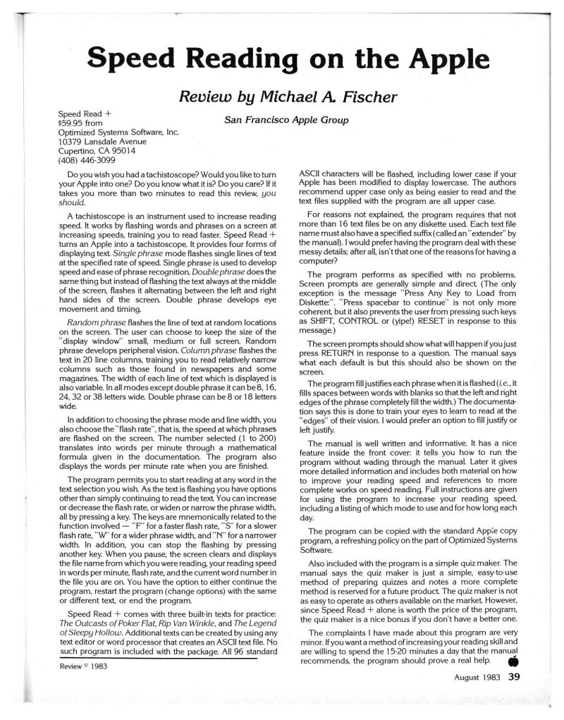 Apple Orchard v4n5 1983 Aug — page 43