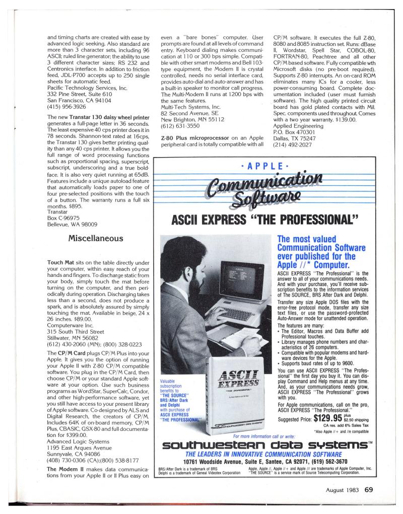 Apple Orchard v4n5 1983 Aug — page 73
