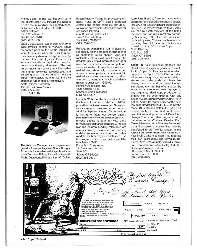 Apple Orchard v4n5 1983 Aug — page 78