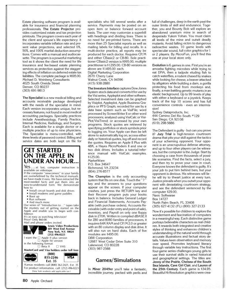 Apple Orchard v4n5 1983 Aug — page 84