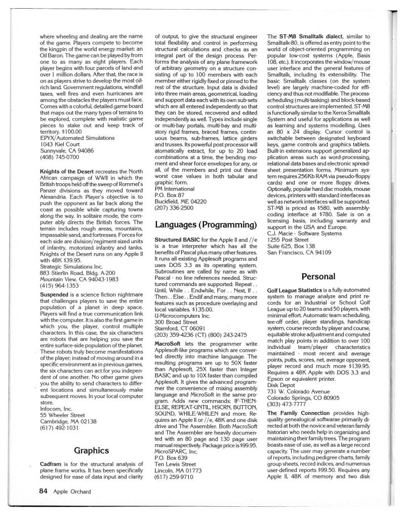 Apple Orchard v4n5 1983 Aug — page 88
