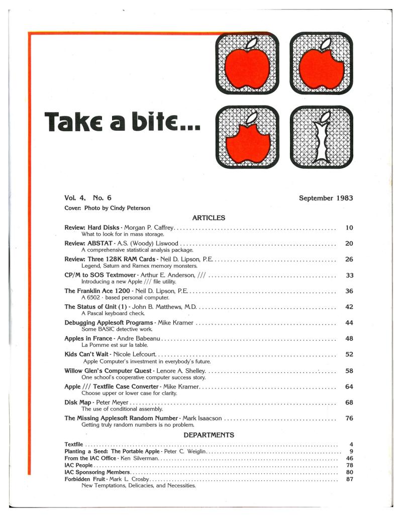 Apple Orchard v4n6 1983 Sep — page 5