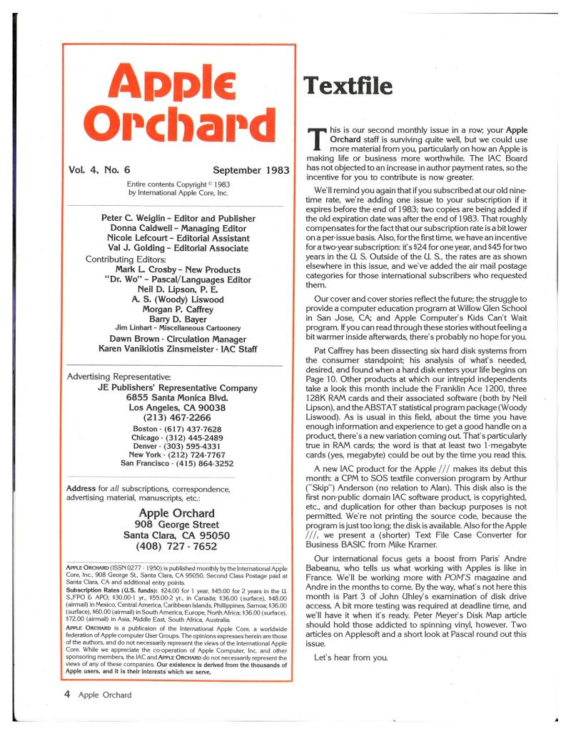 Apple Orchard v4n6 1983 Sep — page 6