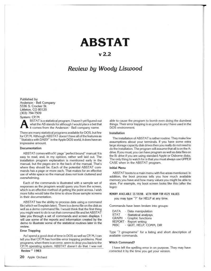 Apple Orchard v4n6 1983 Sep — page 26