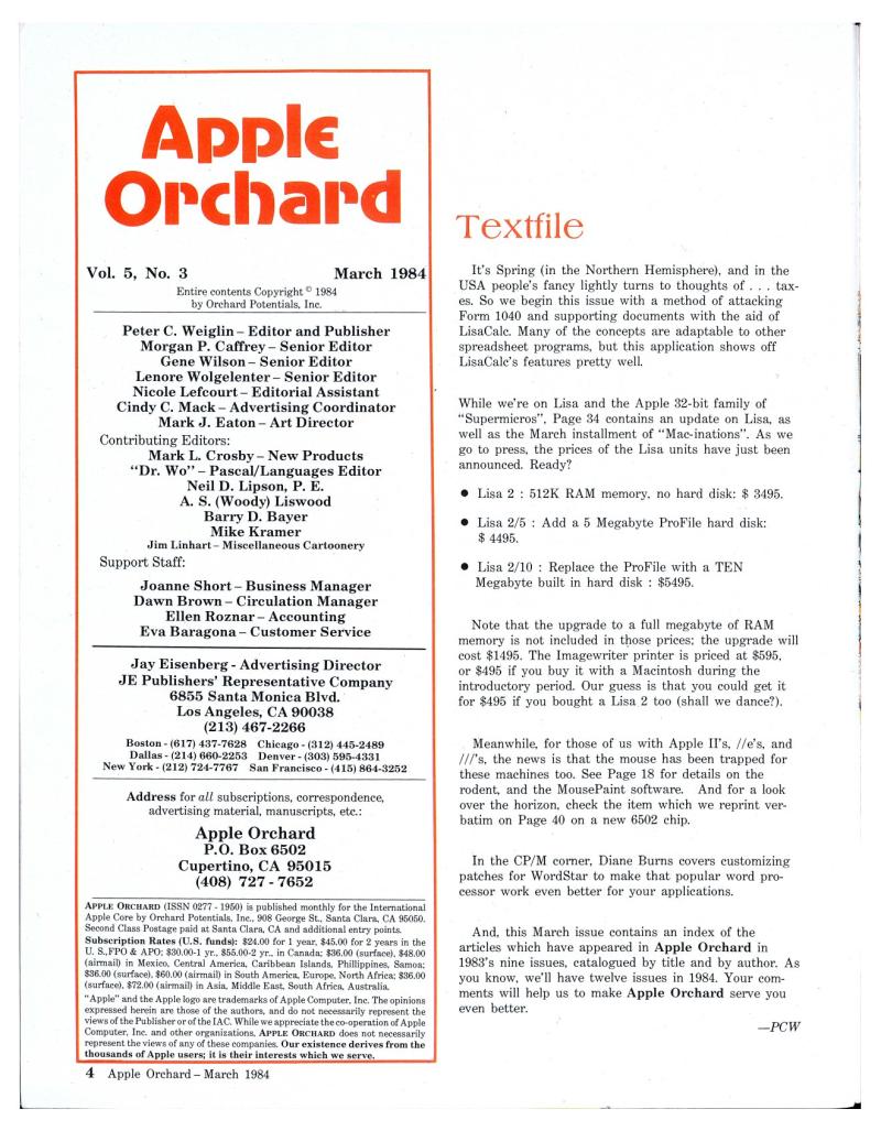 Apple Orchard v5n3 1984 Mar — page 6