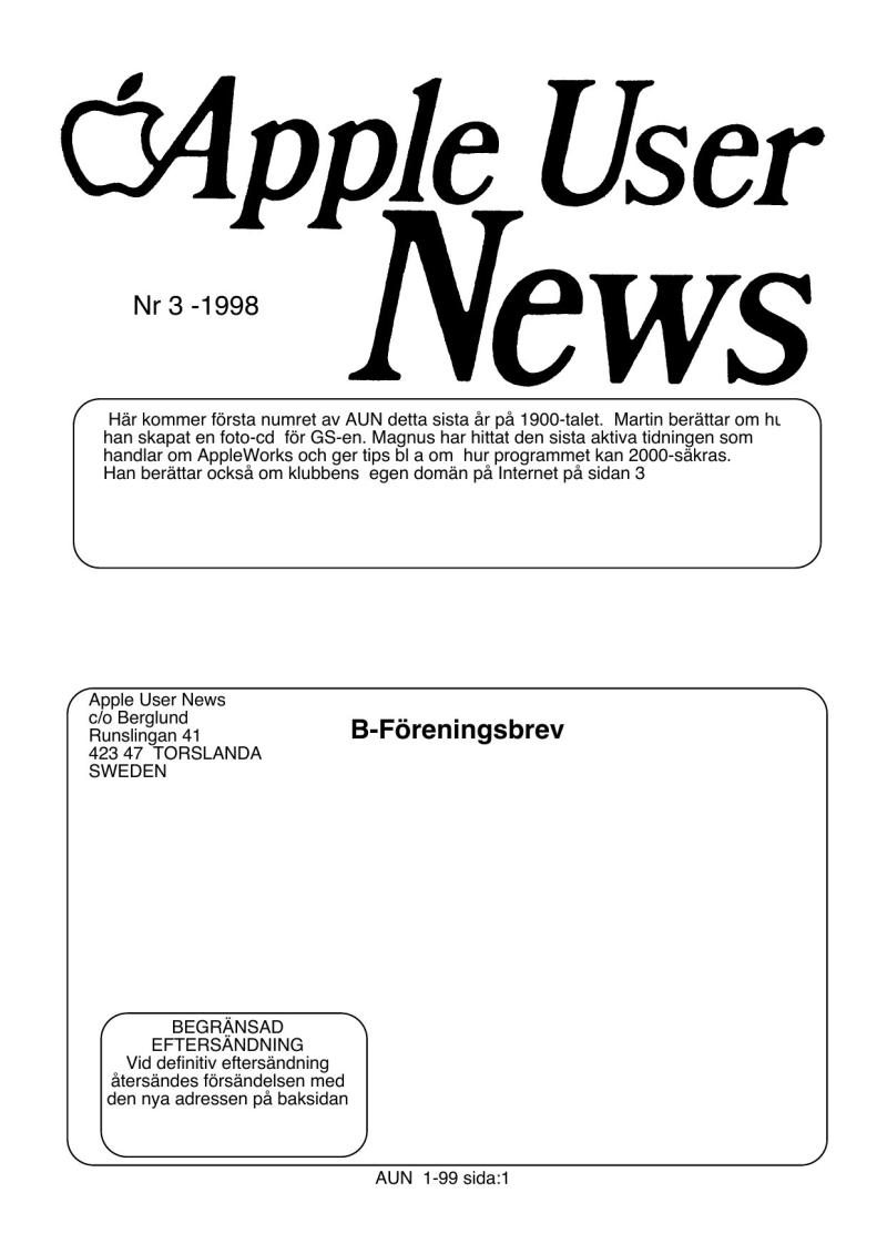 Apple User News 1 99 — page 1