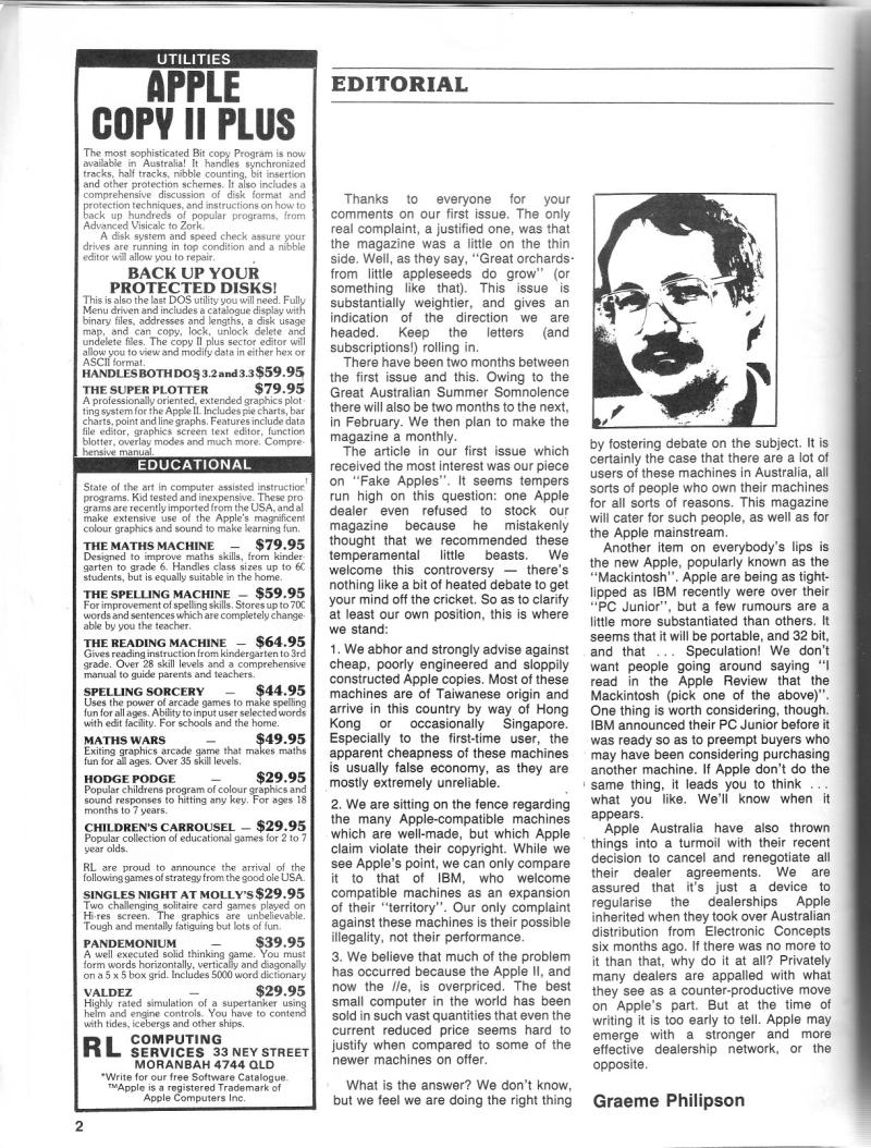 Australian Apple Review The Vol 1 No 2 1983 12 Gareth Powell AU — page 4