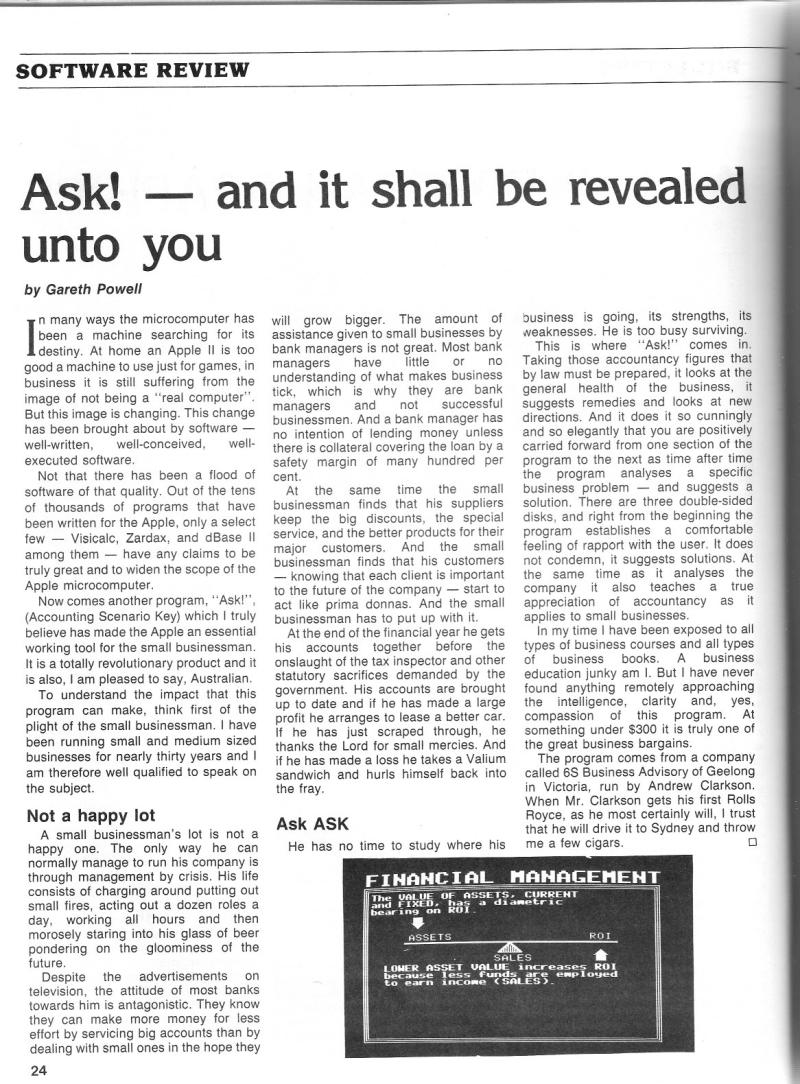 Australian Apple Review The Vol 1 No 2 1983 12 Gareth Powell AU — page 26