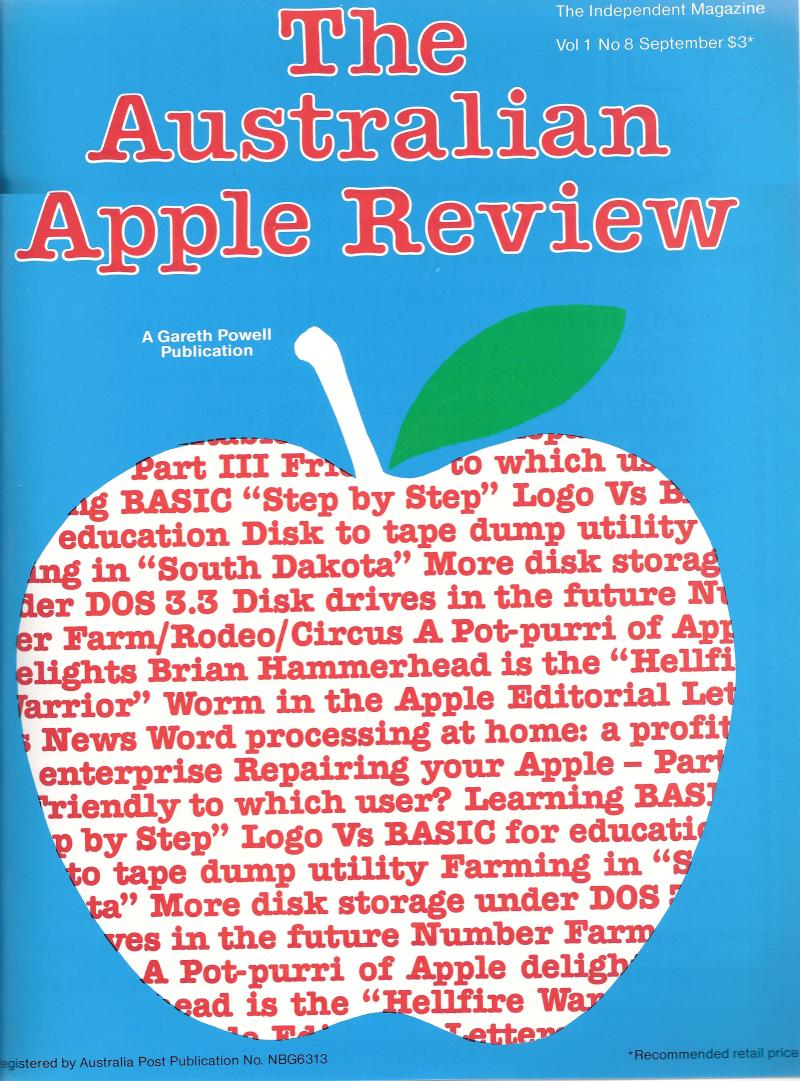 Australian Apple Review The Vol 1 No 8 1984 09 Gareth Powell AU — page 1