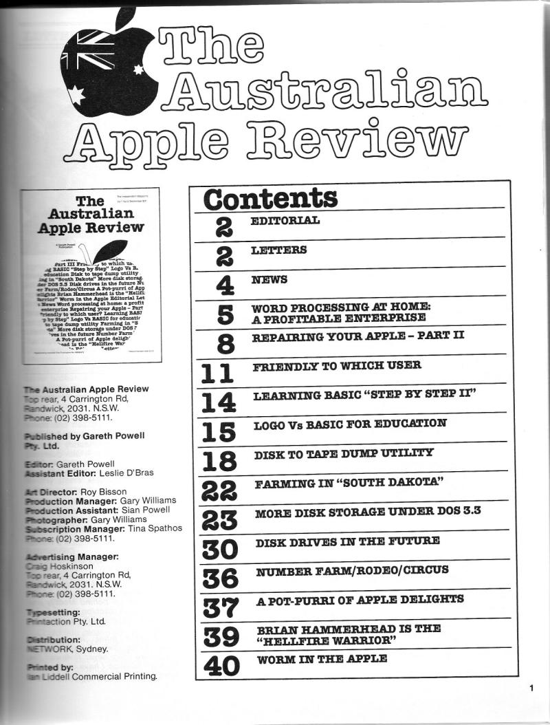 Australian Apple Review The Vol 1 No 8 1984 09 Gareth Powell AU — page 3