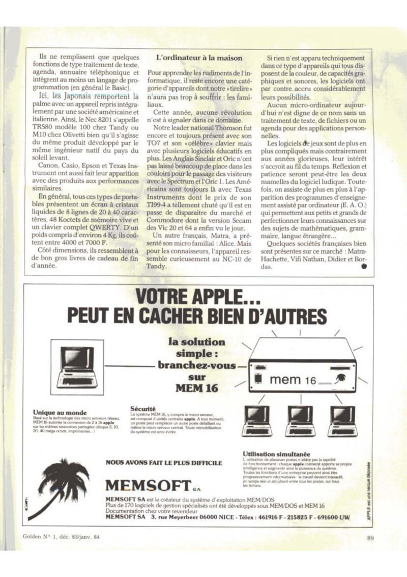 Golden Issue No 1 1983 12 IDG France FR — page 85