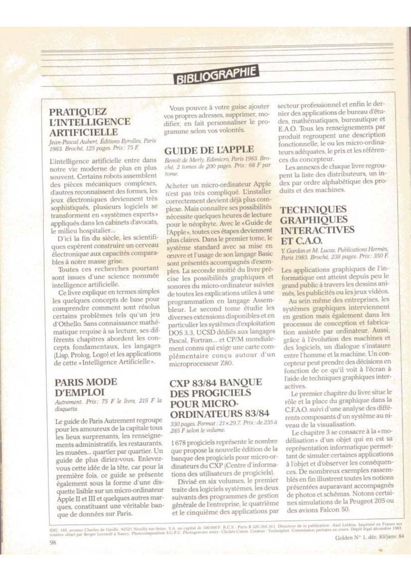 Golden Issue No 1 1983 12 IDG France FR — page 94