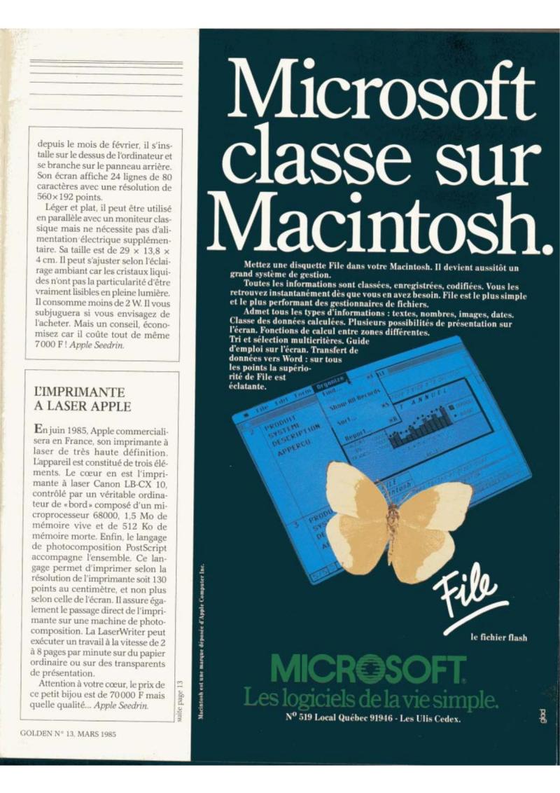 Golden Issue No 13 1985 03 IDG France FR — page 11