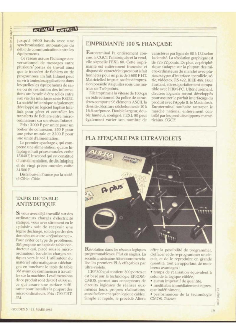 Golden Issue No 13 1985 03 IDG France FR — page 19