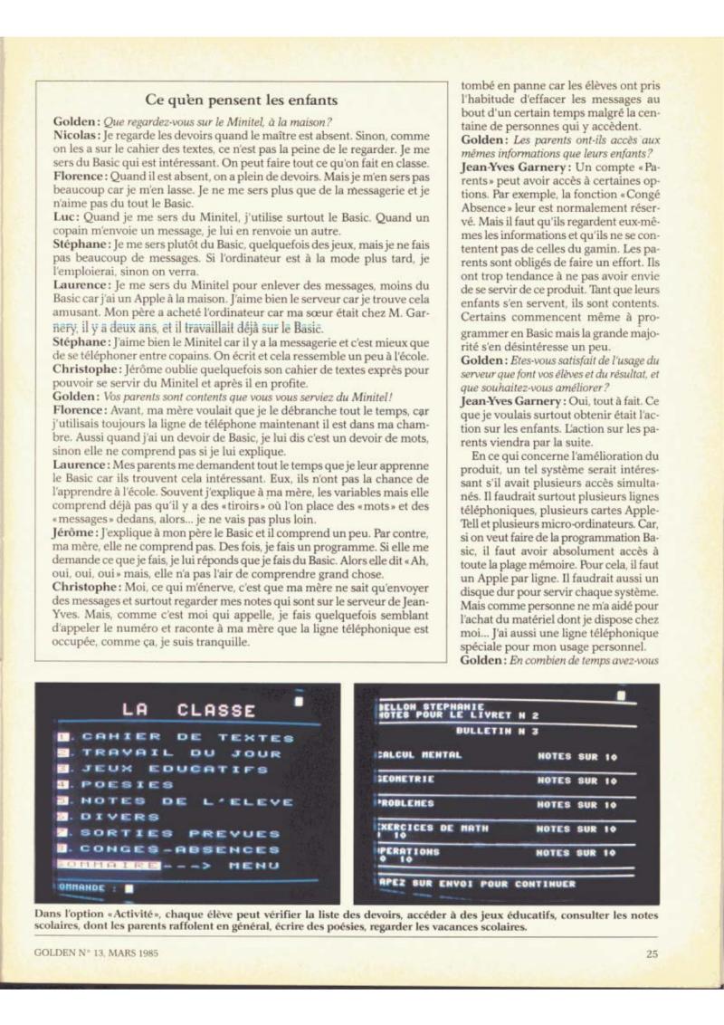 Golden Issue No 13 1985 03 IDG France FR — page 25