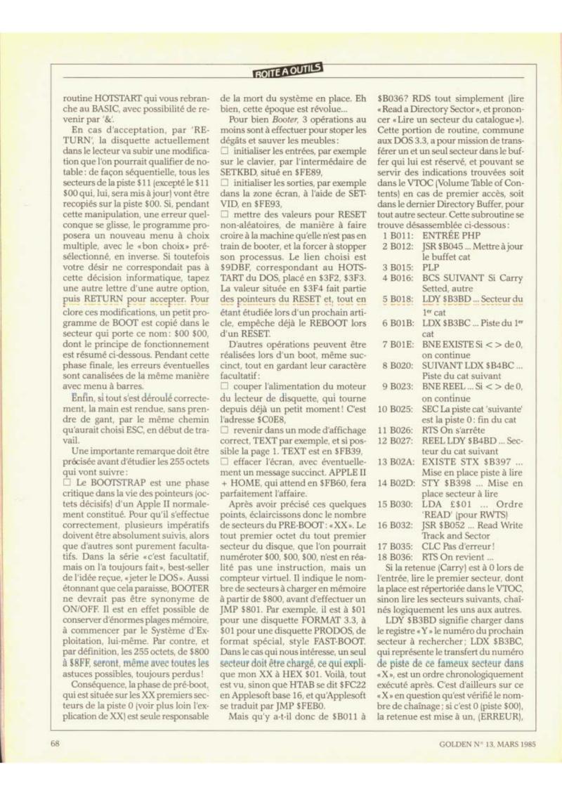 Golden Issue No 13 1985 03 IDG France FR — page 68