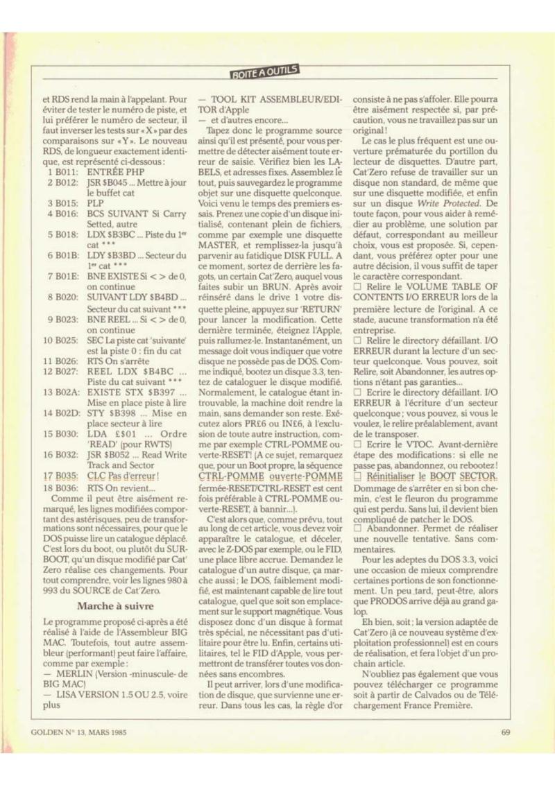 Golden Issue No 13 1985 03 IDG France FR — page 69
