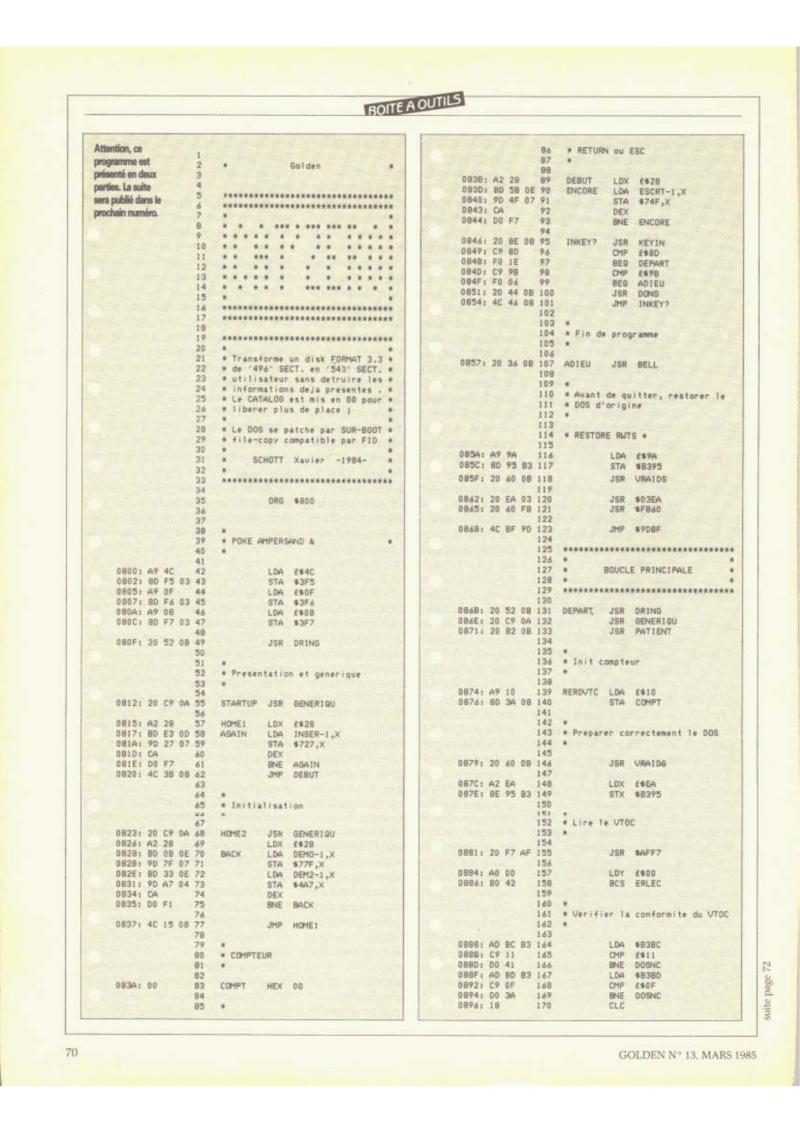 Golden Issue No 13 1985 03 IDG France FR — page 70