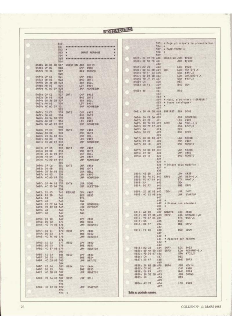 Golden Issue No 13 1985 03 IDG France FR — page 76
